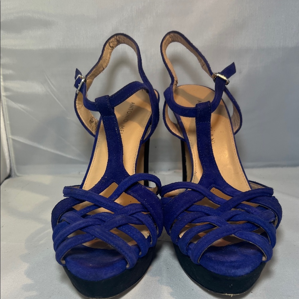 ANTONIO MELANI Royal Blue Strappy Heels